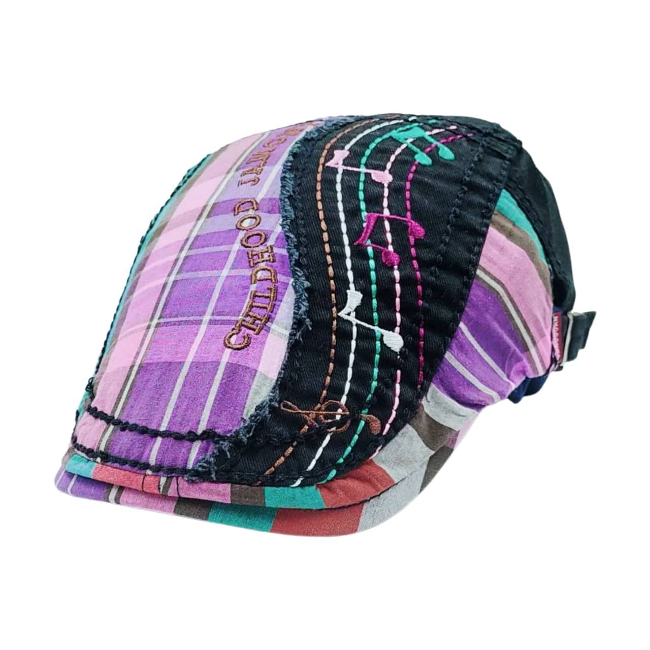 Zacharias Unisex Kids Cotton Beret Golf Cap jk-13 (Black_1-4 Years) (Pack of 1)