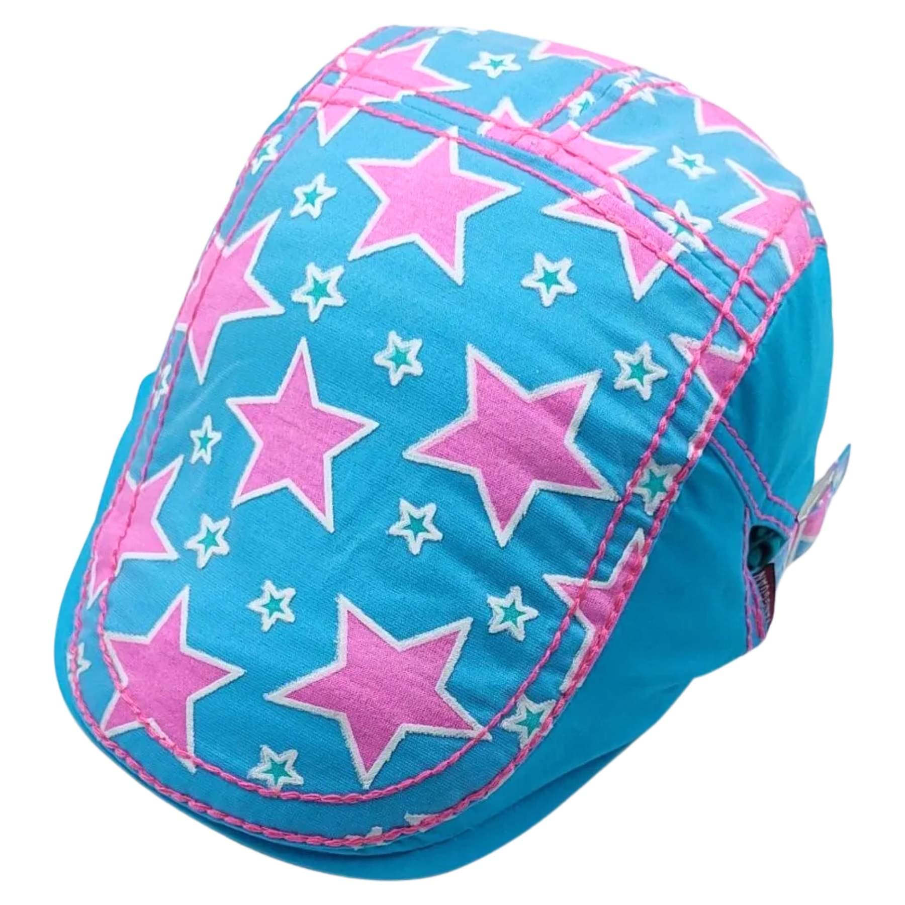     			Zacharias Unisex Kids Cotton Beret Golf Cap jk-08 (Blue_2-6 Years) (Pack of 1)