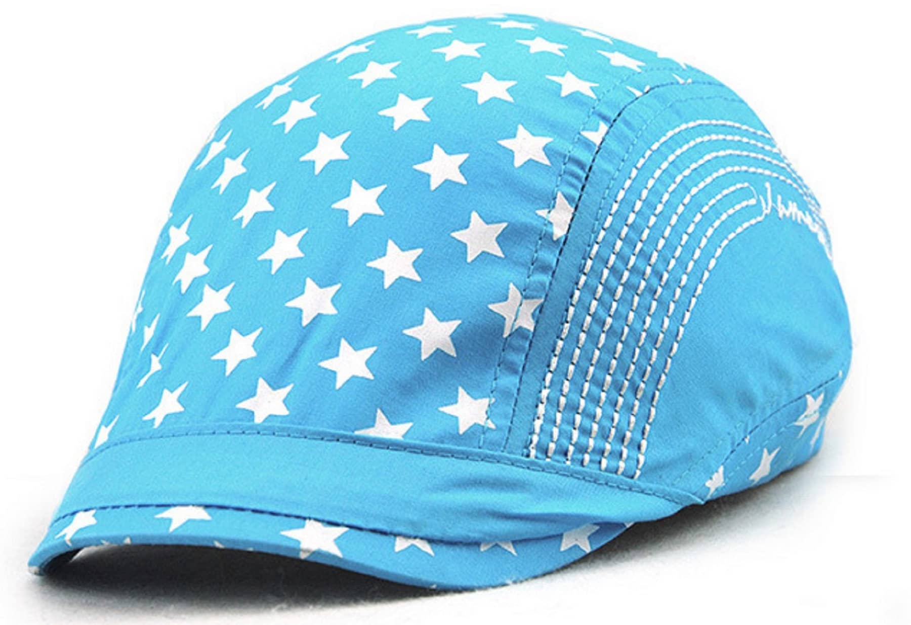 Zacharias Unisex Kids Cotton Beret Golf Cap jk-03 (Blue_1-4 Years) (Pack of 1)
