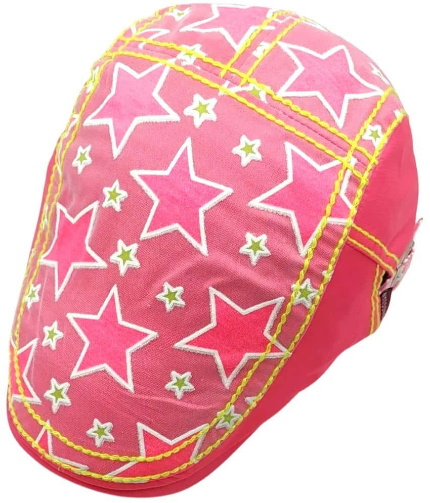 Zacharias Unisex Kids Cotton Beret Golf Cap jk-11 (Pink_2-6 Years) (Pack of 1)