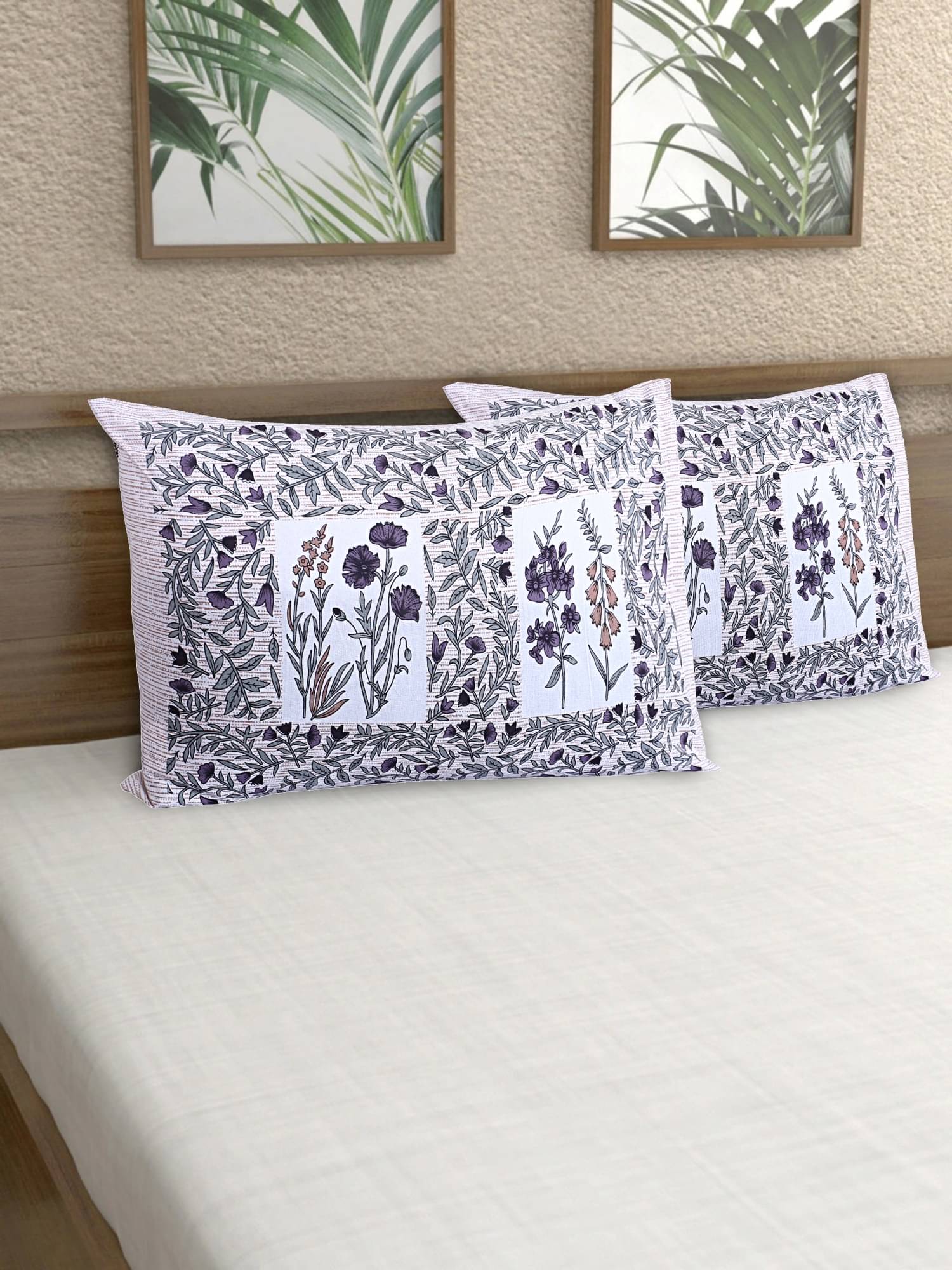     			AJ Home - Pack of 2 Cotton Ethnic Regular Pillow Cover ( 68.58 cm(27) x 43.18 cm(17) ) - Black