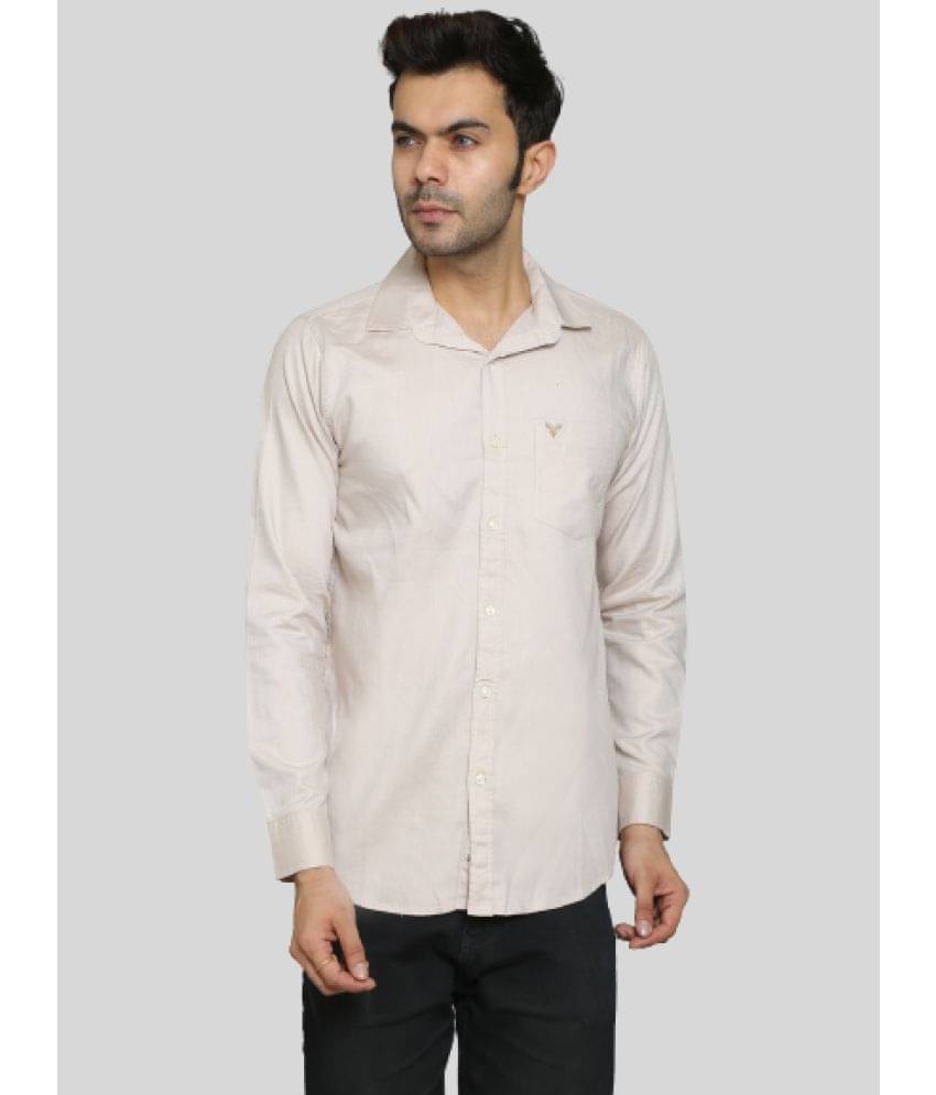     			BLACK MERRY - Beige 100% Cotton Regular Fit Men's Casual Shirt ( Pack of 1 )