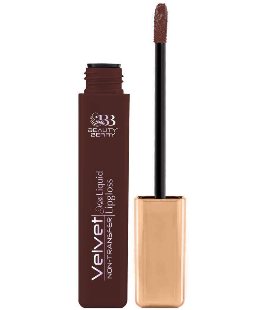 Beauty Berry Velvet Non Transfer Liquid Lipstick for Women 5ml, Dusky Brown (Shade - 03)