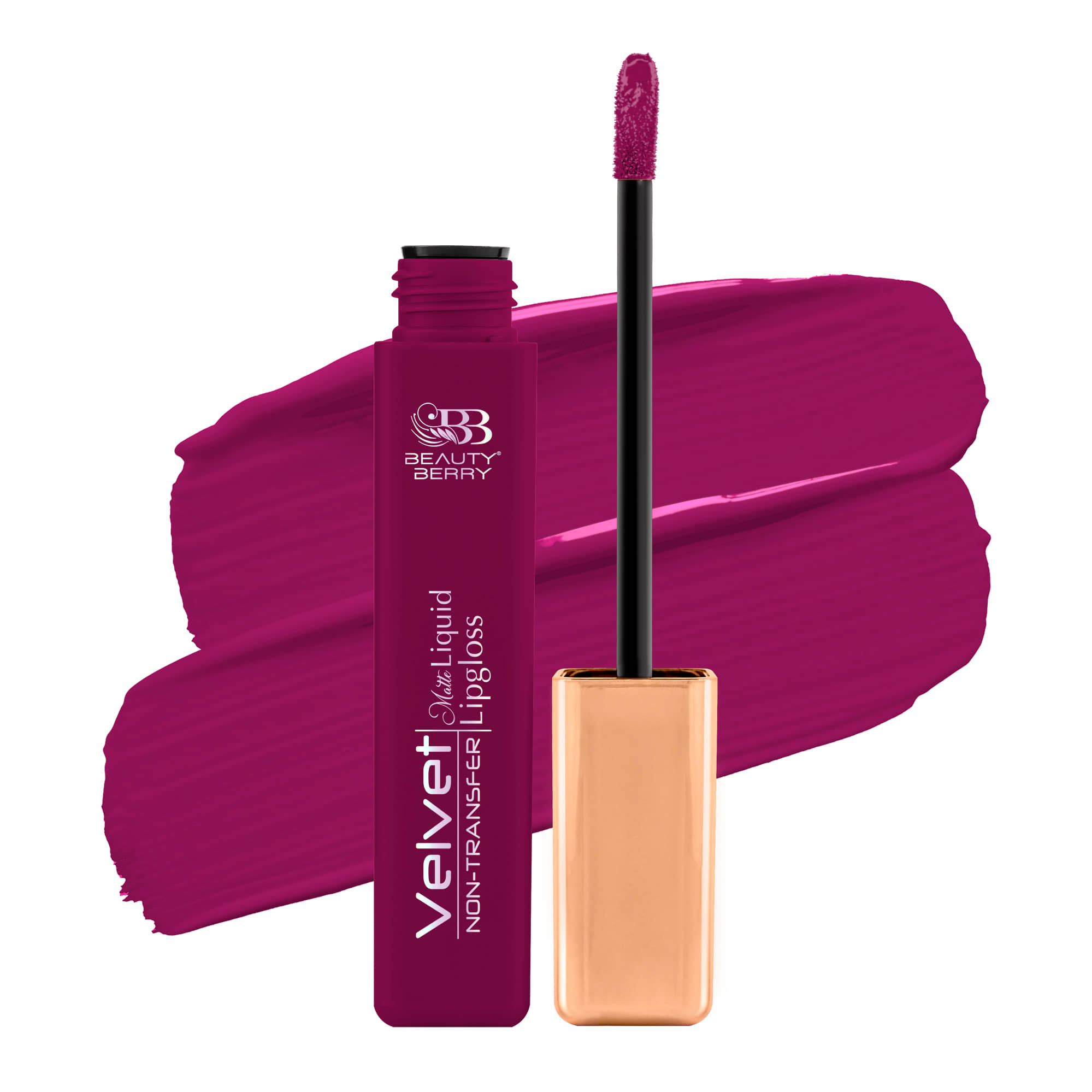 Beauty Berry Velvet Non Transfer Liquid Lipstick for Women 5ml, Peraly Magenta (Shade - 22)