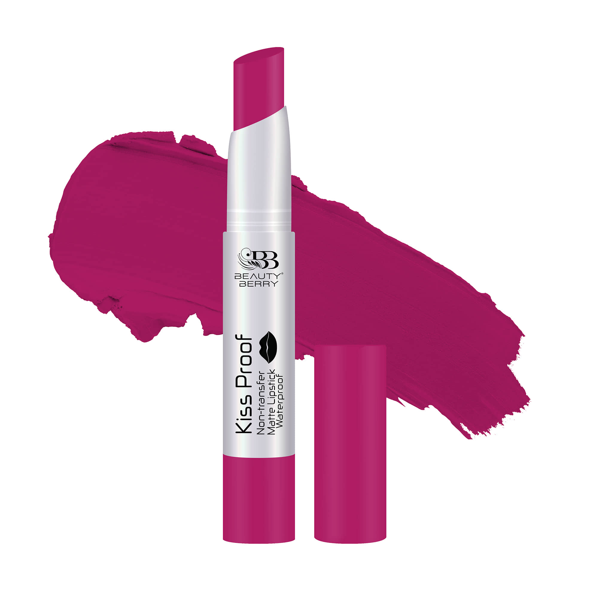 Beauty Berry Kiss Proof Matte Highly Pigmented Lipstick 2.1g, Magenta (Shade - 13)