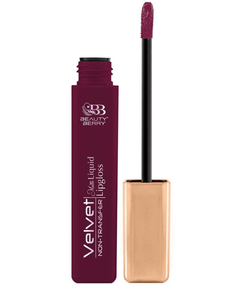     			Beauty Berry Velvet Non Transfer Liquid Lipstick for Women 5ml, Raspberry (Shade - 01)