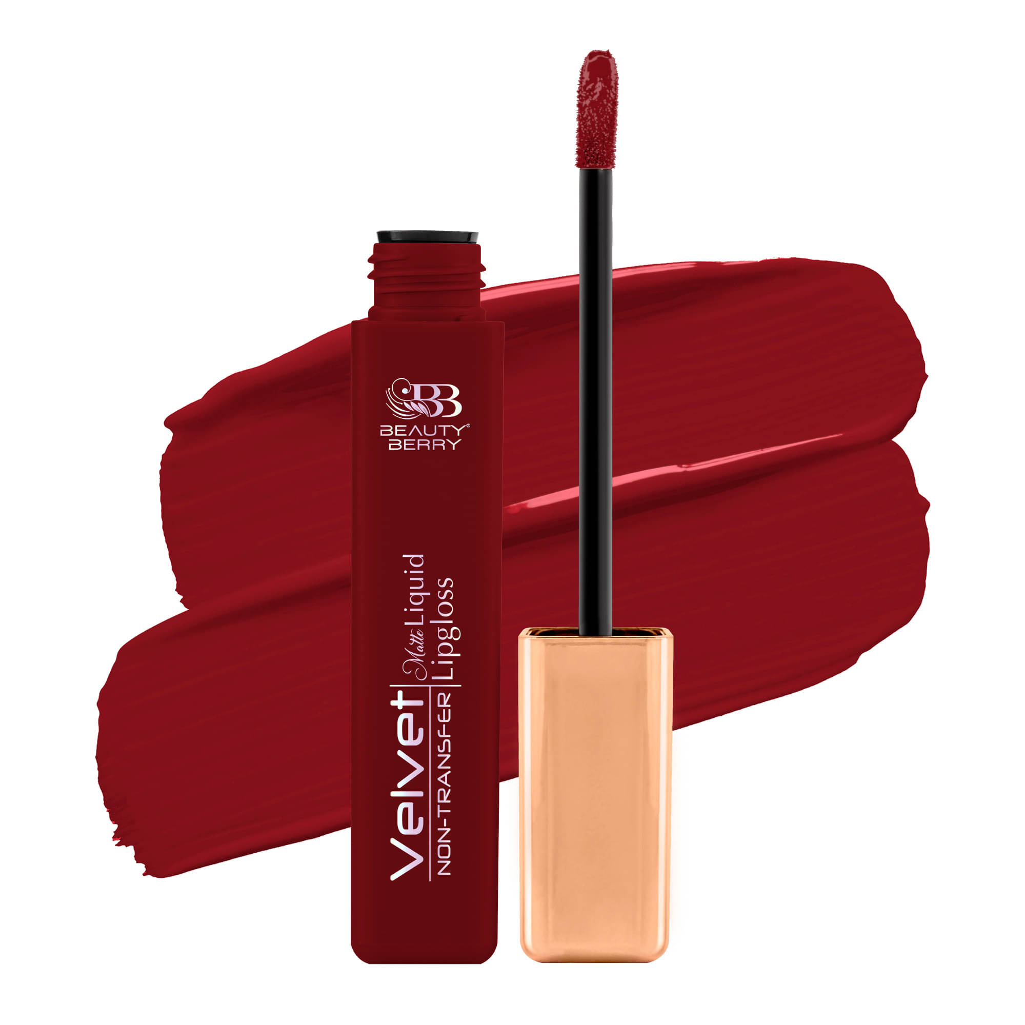     			Beauty Berry Velvet Non Transfer Liquid Lipstick for Women 5ml, Red Velvet (Shade - 02)