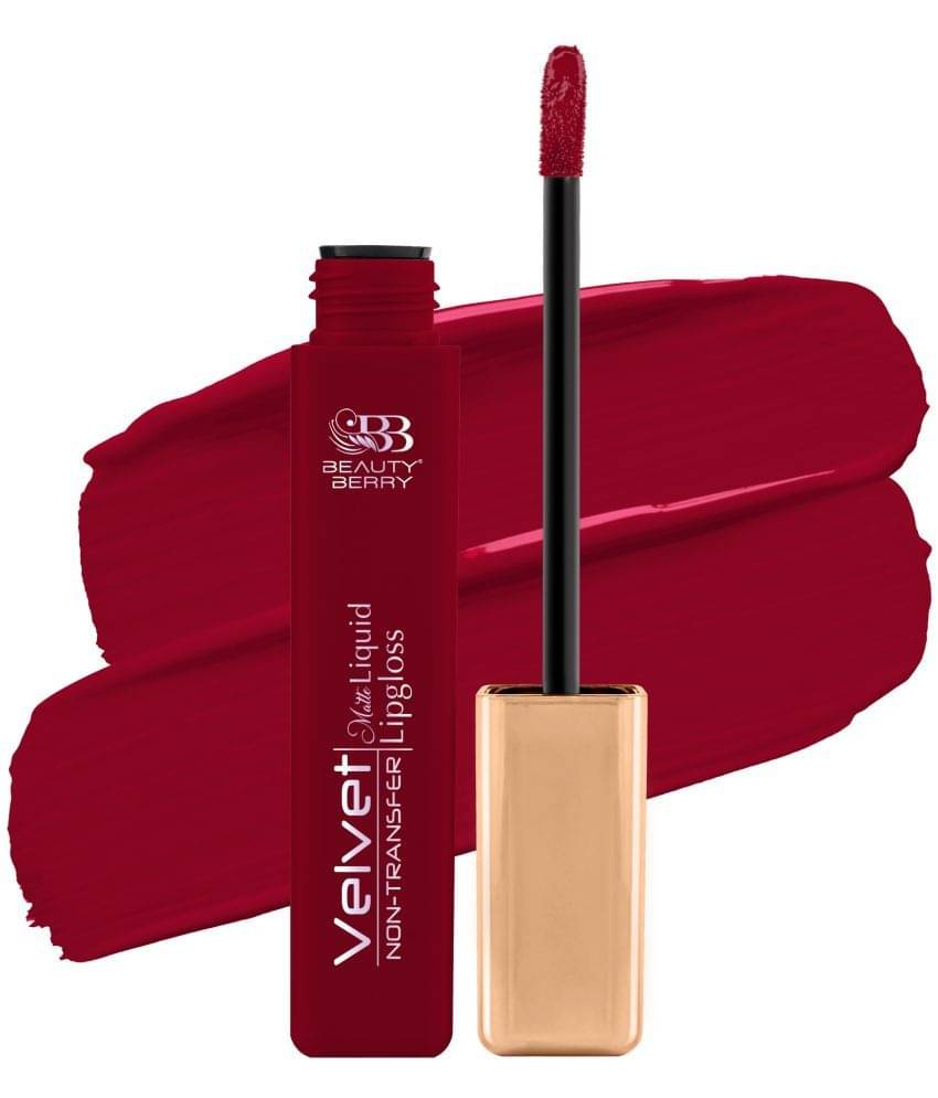     			Beauty Berry Velvet Non Transfer Liquid Lipstick for Women 5ml, Date Night (Shade - 29)