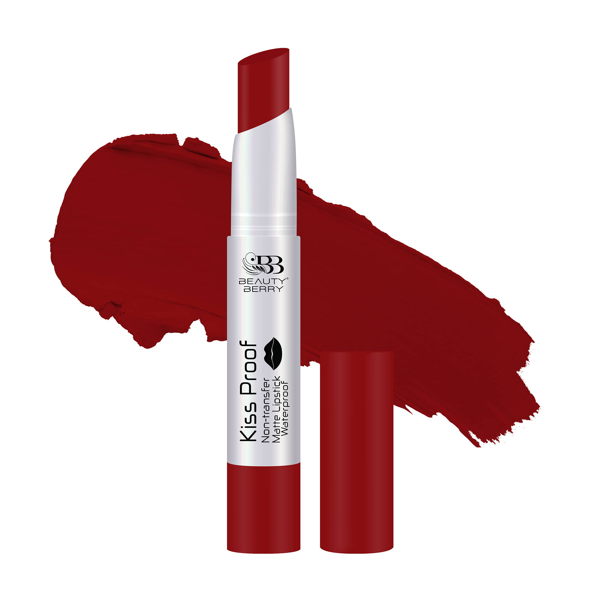     			Beauty Berry Kiss Proof Matte Highly Pigmented Lipstick 2.1g, Chilly Red (Shade - 17)