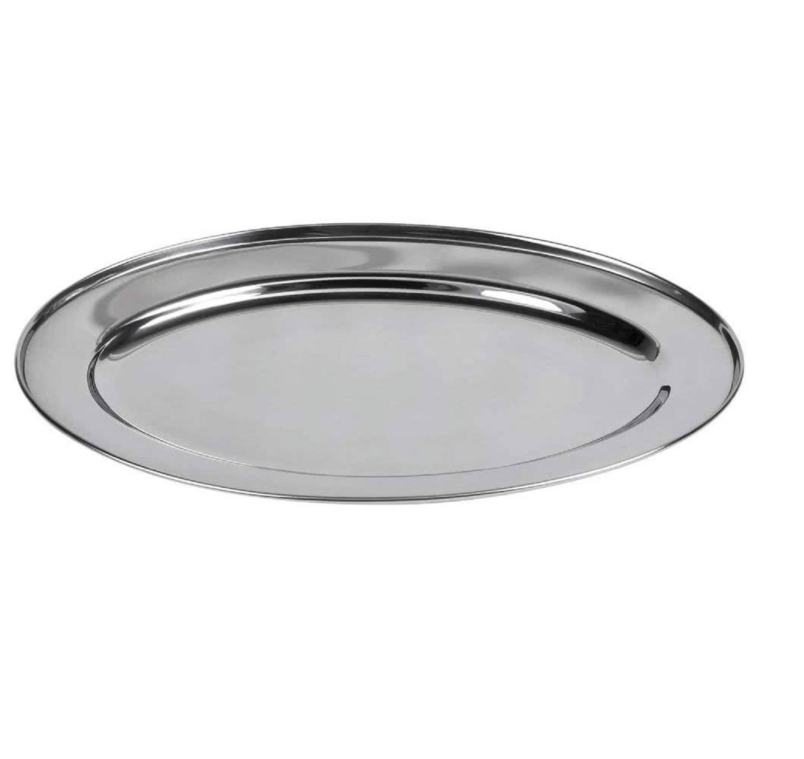     			Dynore 1 Pcs Stainless Steel Silver Tray