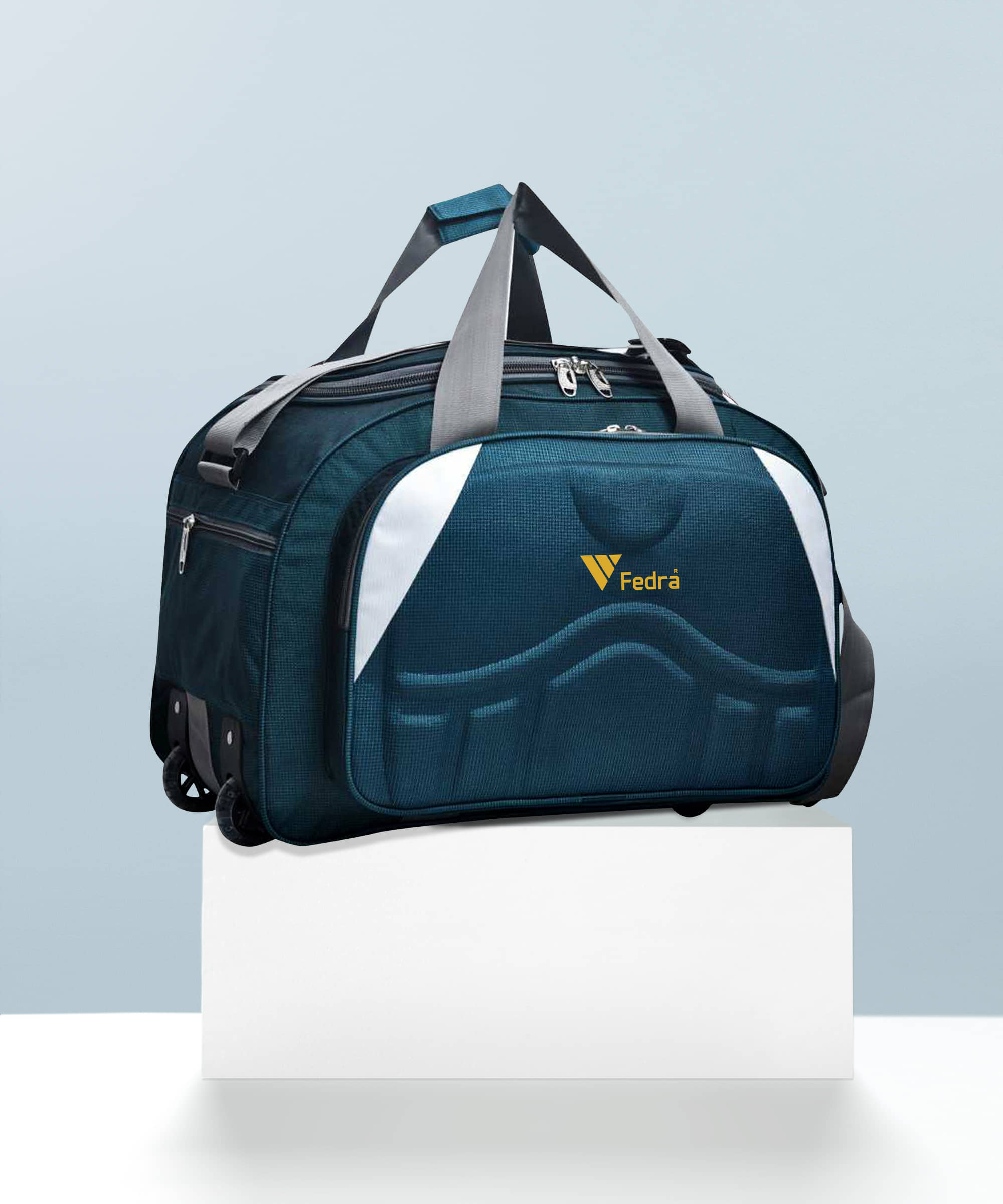 FEDRA - 40 Ltrs Blue Polyester Duffle Bag