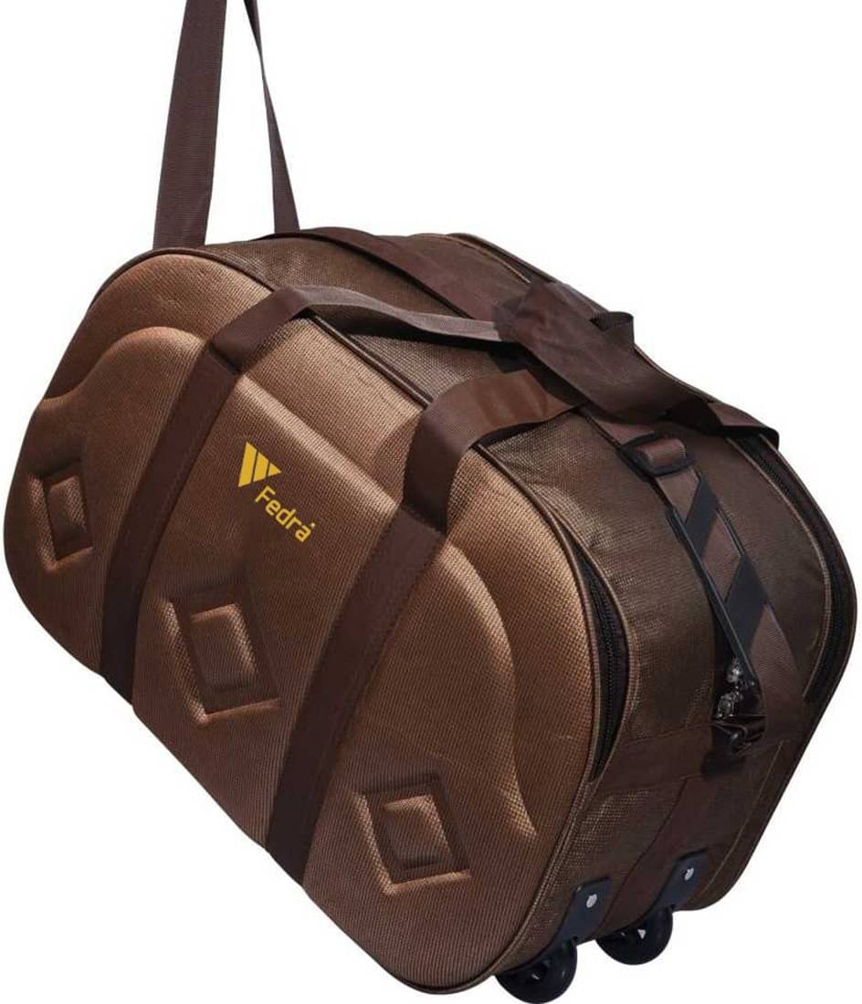     			FEDRA - 40 Ltrs Brown Polyester Duffle Bag