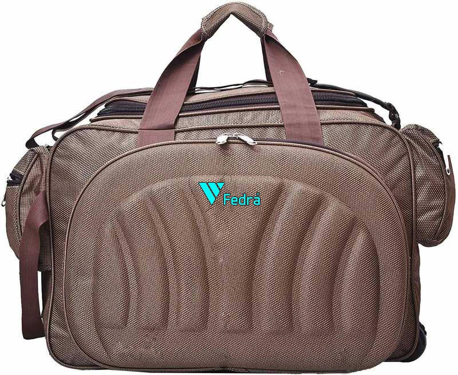     			FEDRA - 40 Ltrs Brown Polyester Duffle Bag
