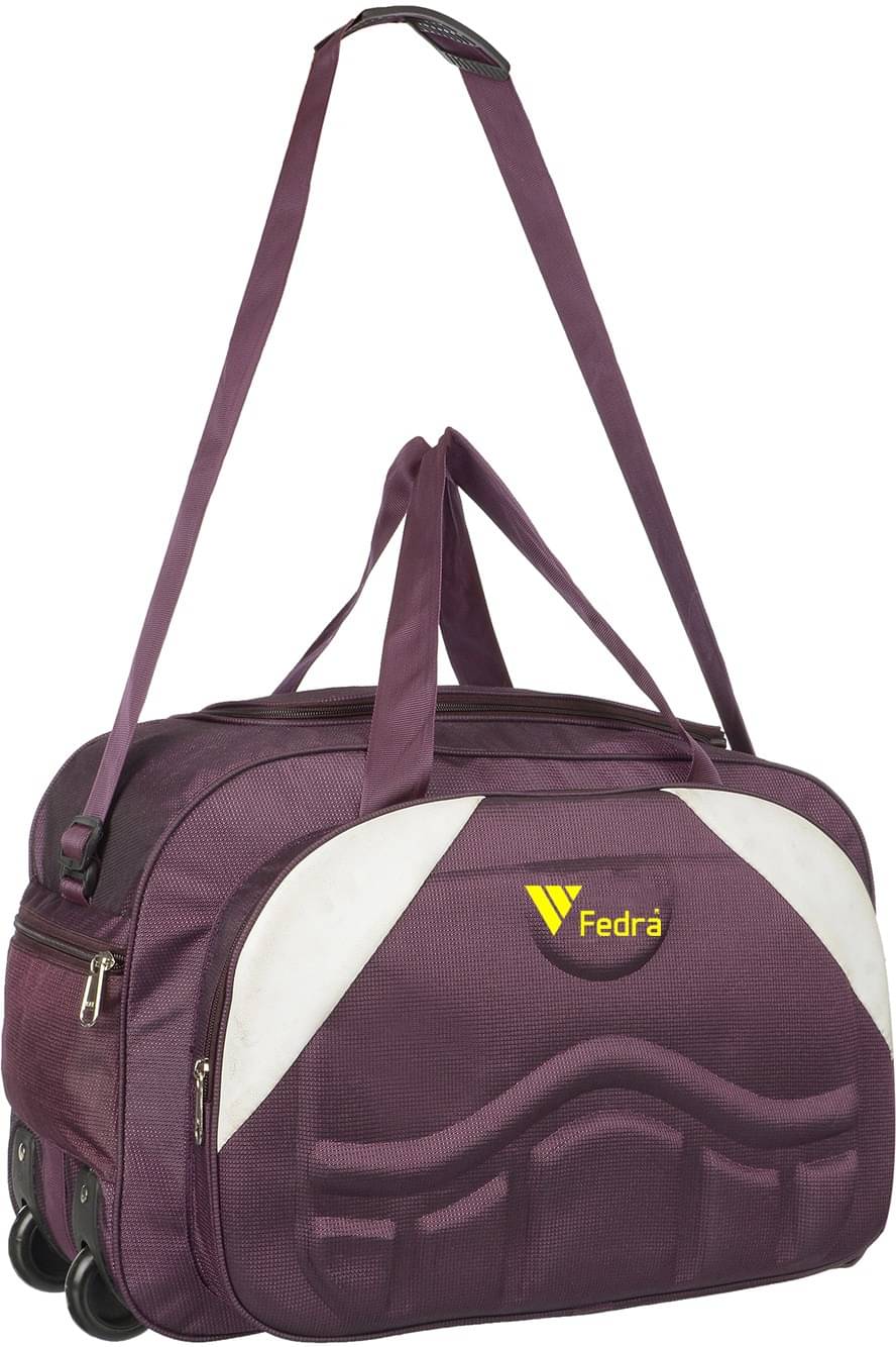     			FEDRA - 40 Ltrs Purple Polyester Duffle Bag