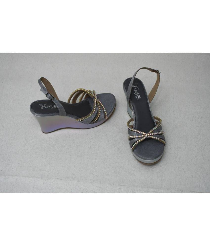     			FREESIA STYLE - Black Women's Sandal Heels