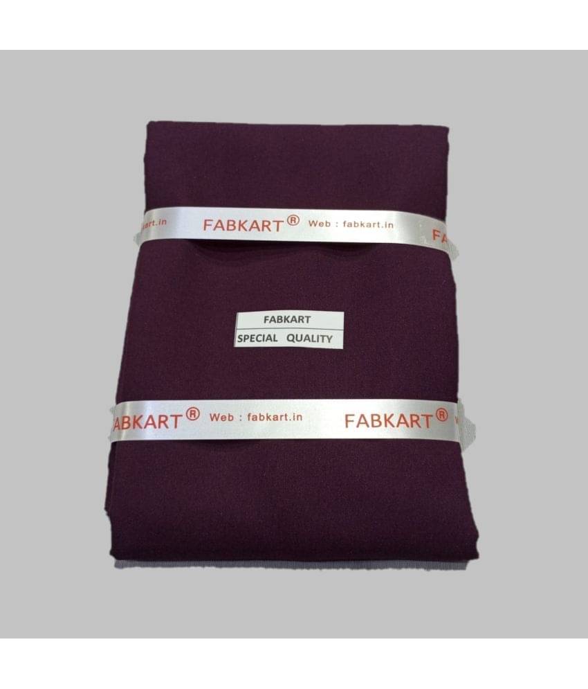 Fabkart - Wine Polyester Blend Men's Unstitched Shirt Piece ( Pack of 1 ) Fabkart - Wine Polyester Blend Men's Unstitched Shirt Piece ( Pack of 1 )
