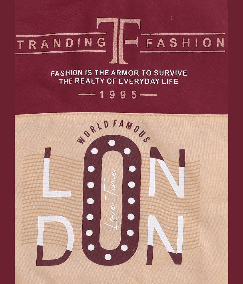 Fourfolds Pack of 1 Boys Cotton T-Shirt & Shorts Set ( Beige )