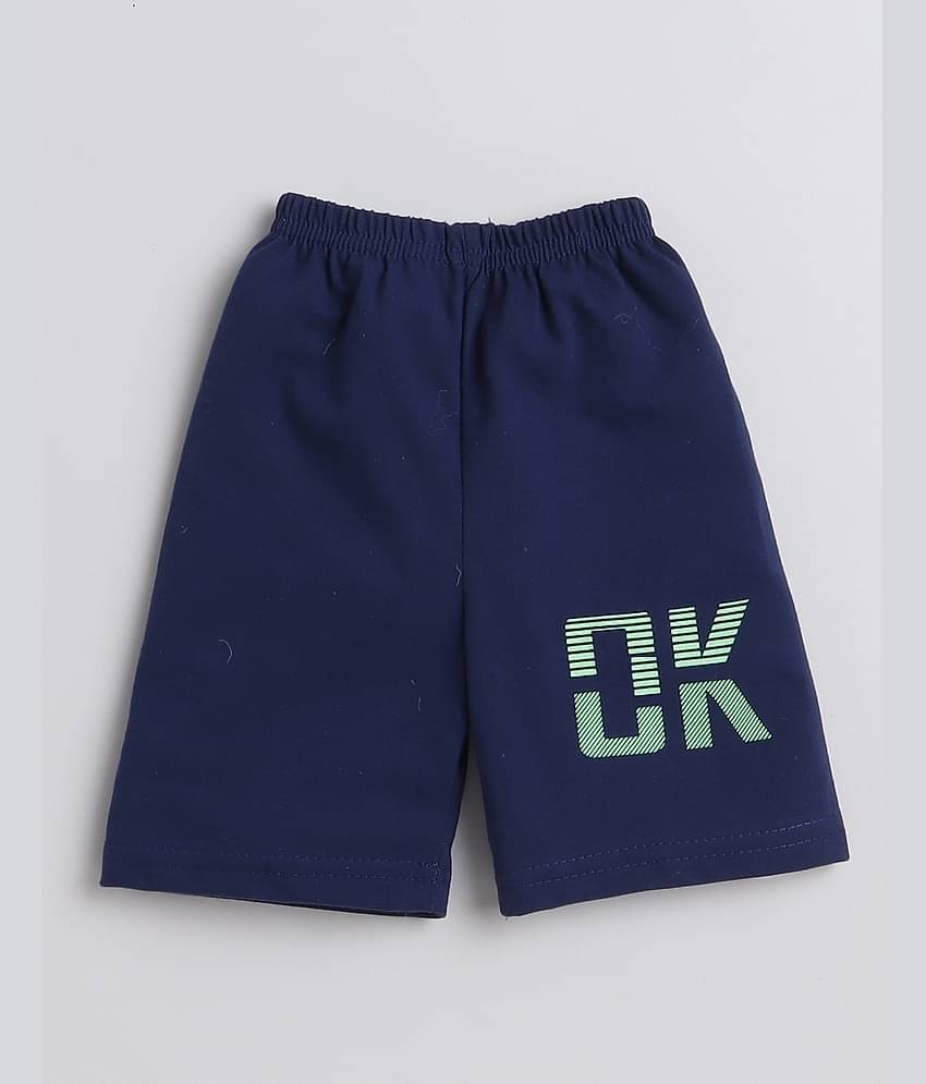 Fourfolds Pack of 1 Boys Cotton T-Shirt & Shorts Set ( Pink )