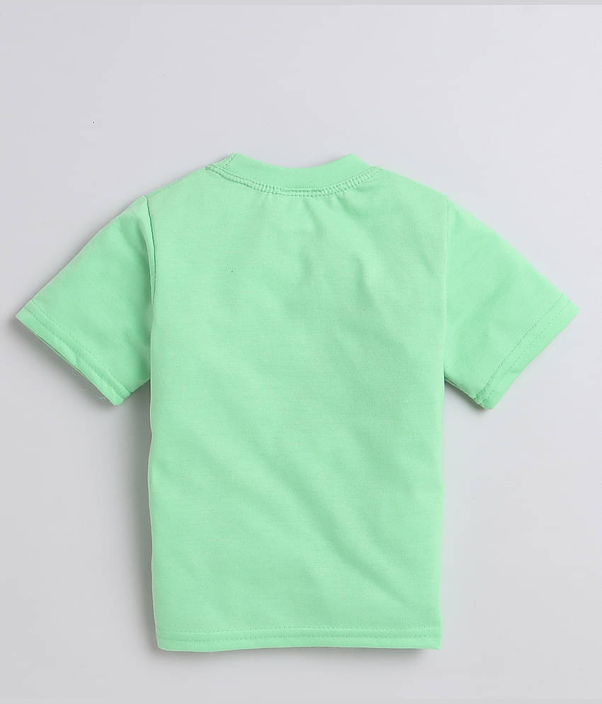 Fourfolds Pack of 1 Boys Cotton T-Shirt & Shorts Set ( Pink )