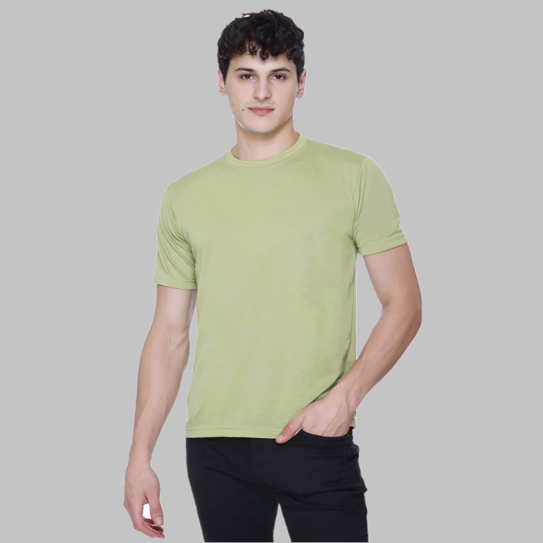 HVBK Pack of 1 Cotton Blend Regular Fit Men's T-Shirt ( Black )