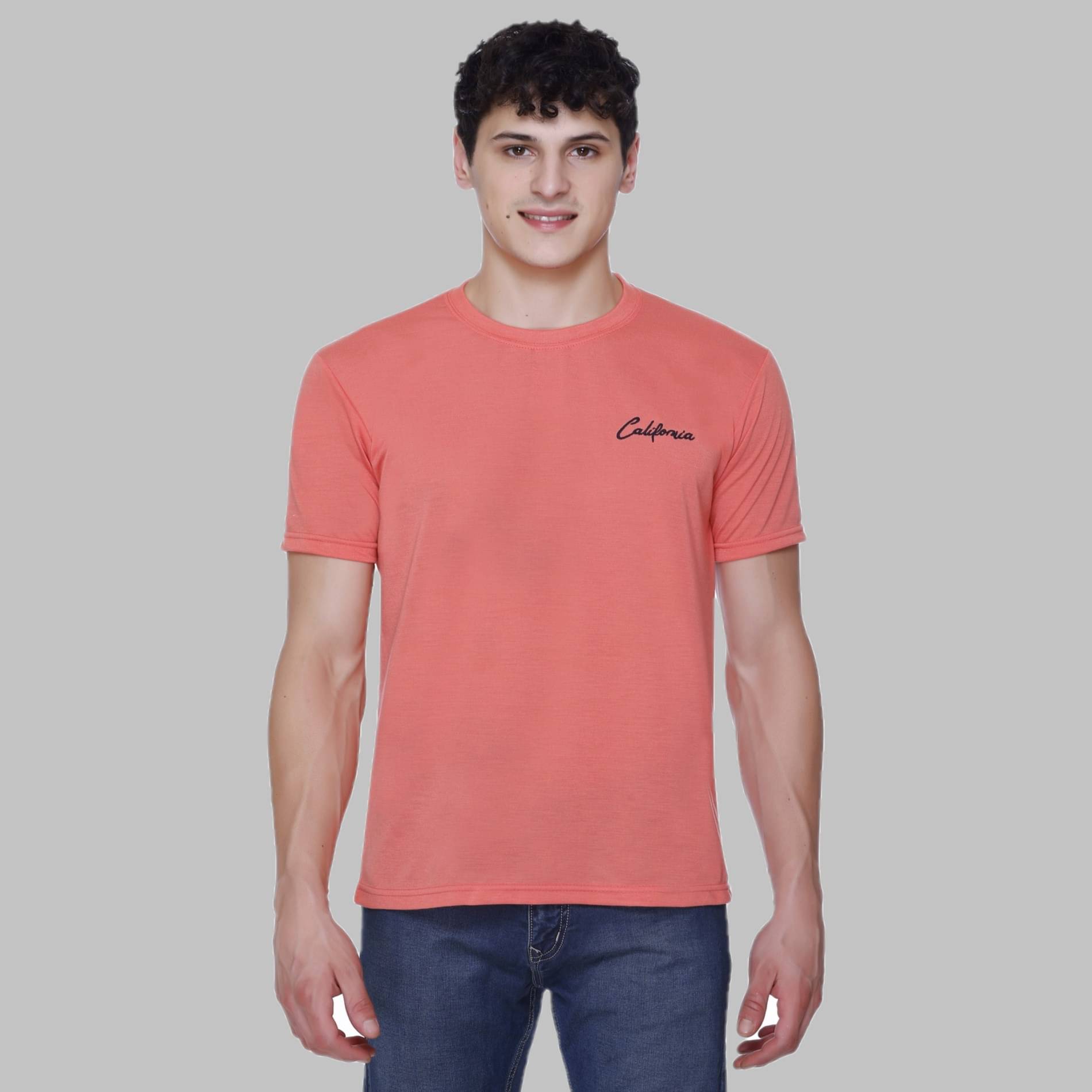 HVBK Pack of 1 Cotton Blend Regular Fit Men's T-Shirt ( Red ) HVBK Pack of 1 Cotton Blend Regular Fit Men's T-Shirt ( Red )