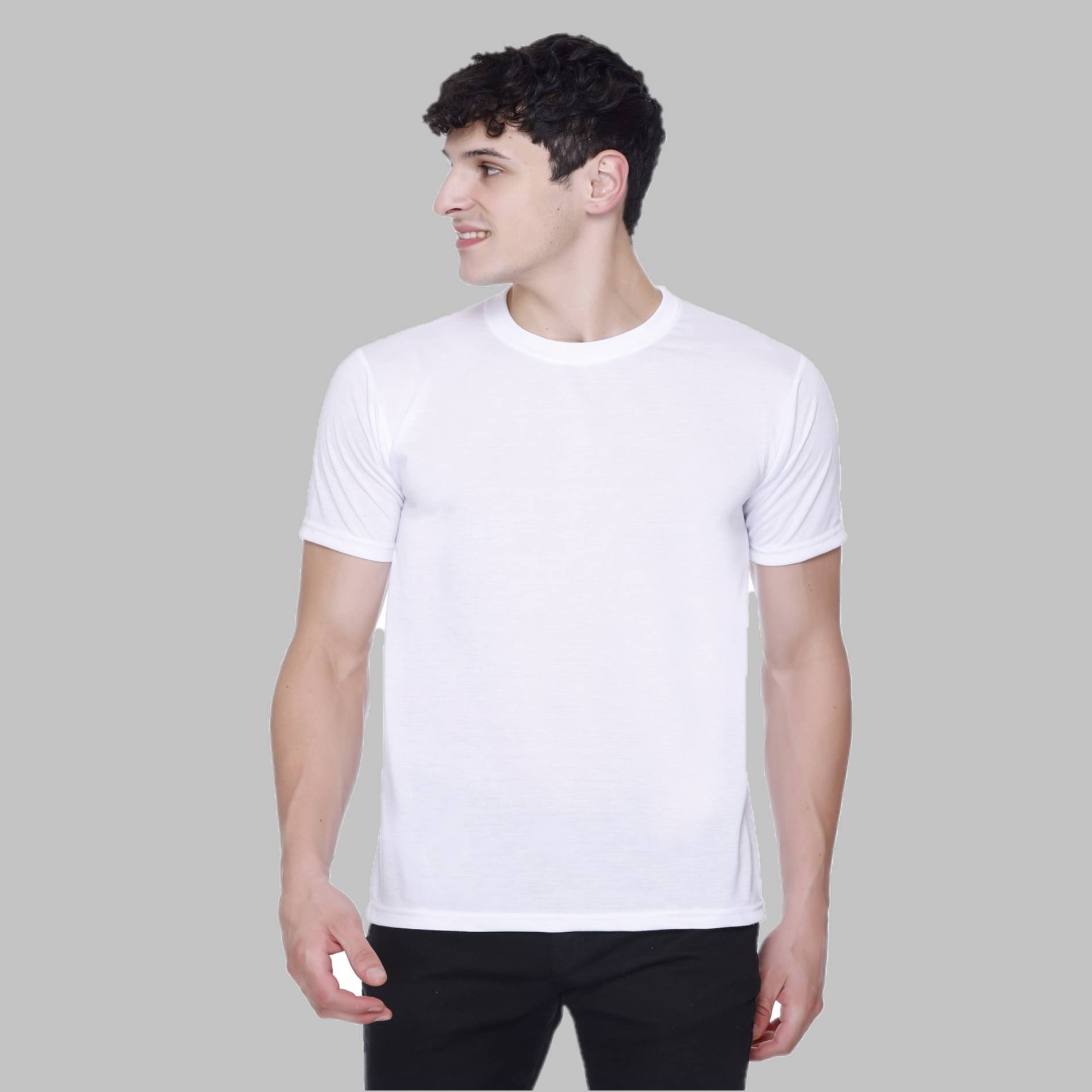HVBK Pack of 1 Cotton Blend Regular Fit Men's T-Shirt ( White ) HVBK Pack of 1 Cotton Blend Regular Fit Men's T-Shirt ( White )