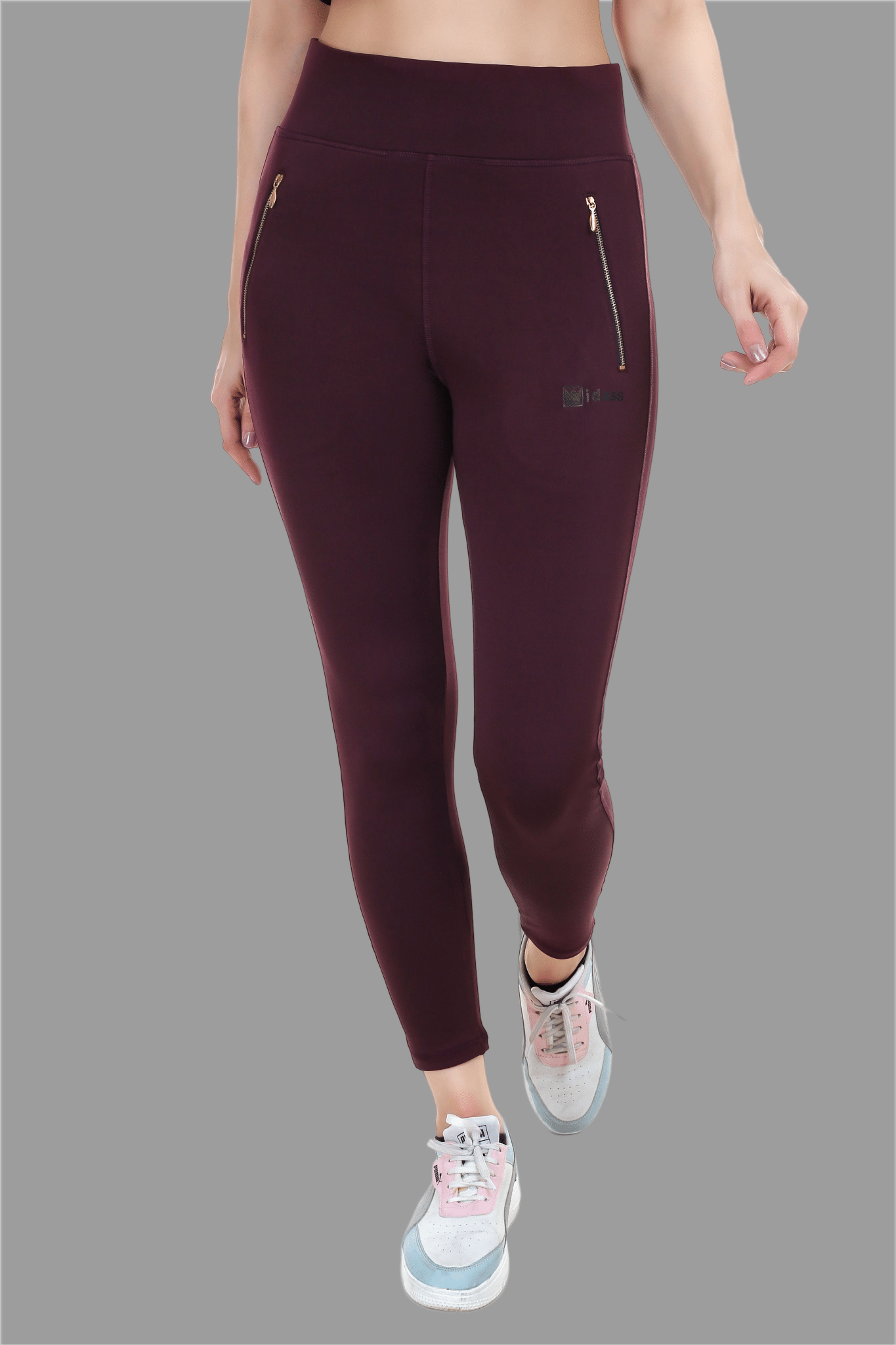     			IDASS - Lycra Slim Fit Wine Women's Tights ( Pack of 1 )