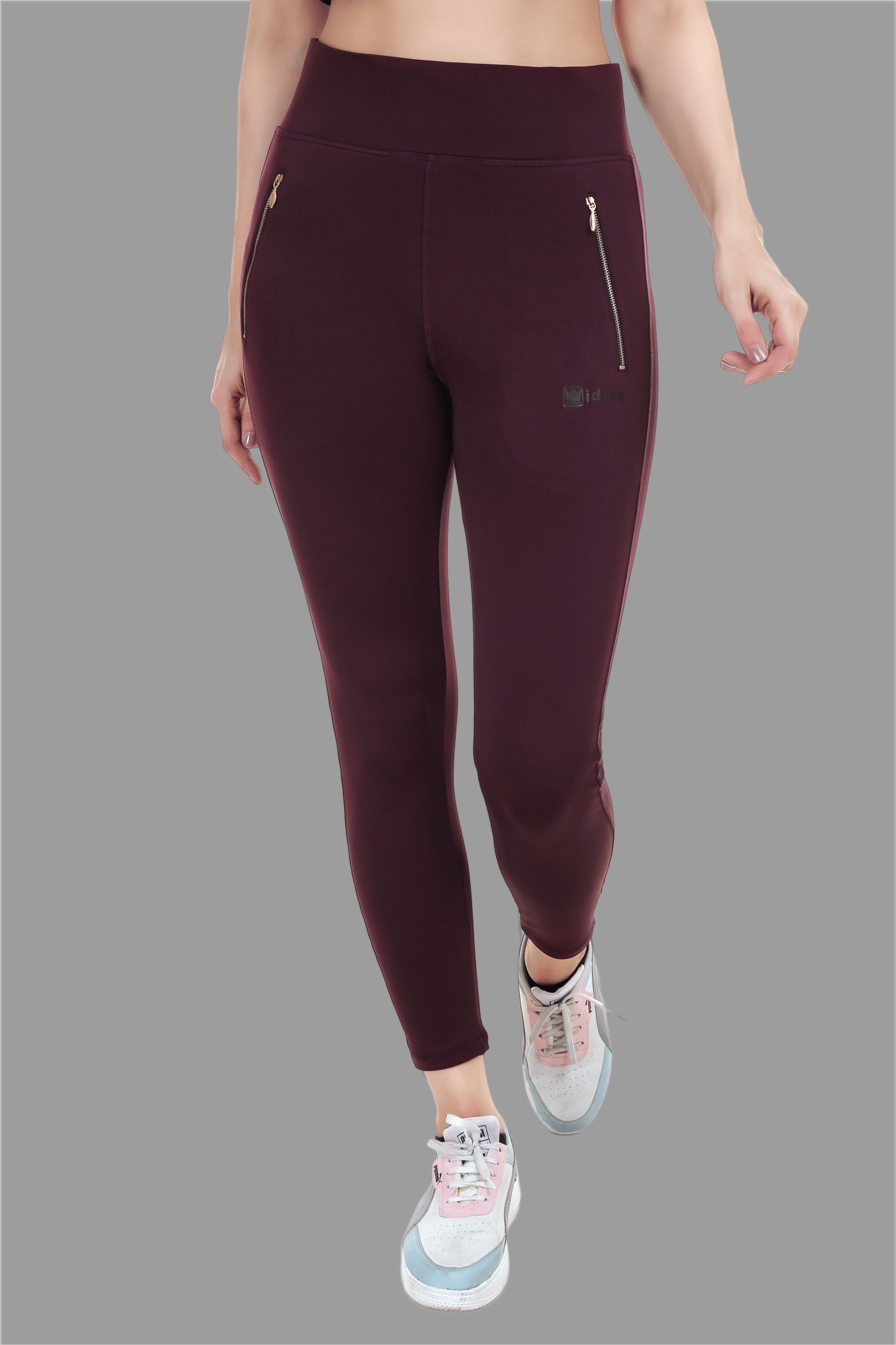     			IDASS - Lycra Slim Fit Wine Women's Tights ( Pack of 1 )