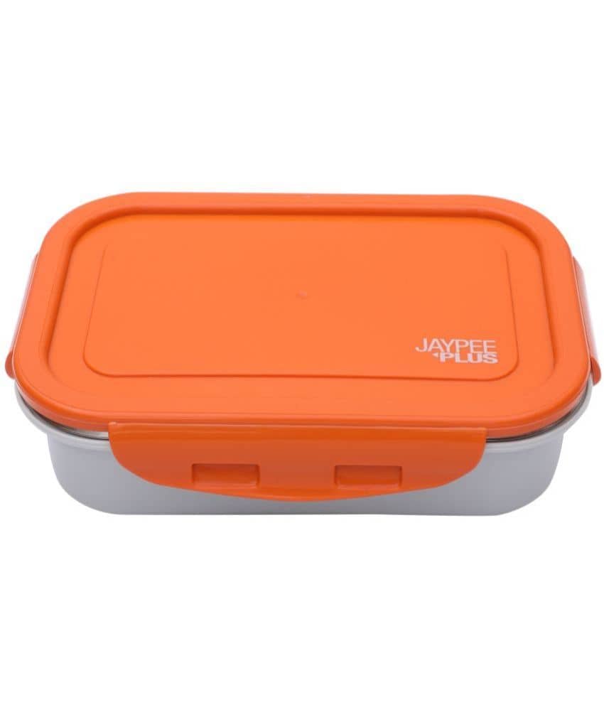 Jaypee - Orange Stainless Steel Lunch Box ( Pack of 1 )
