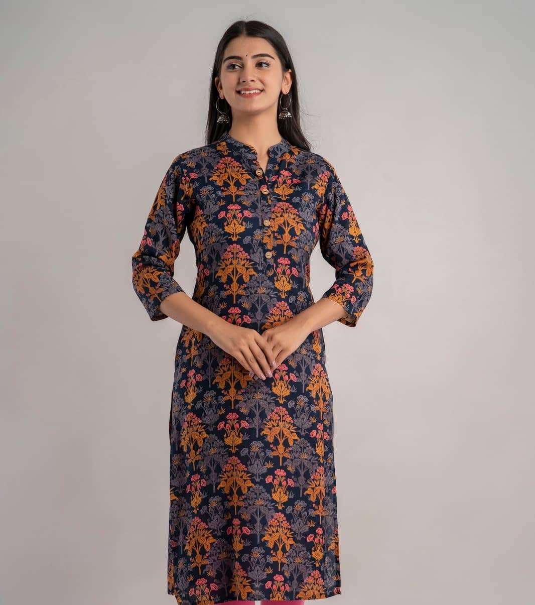 MAUKA - Multicolor Rayon Women's Straight Kurti ( Pack of 1 ) - Kurtis, Tunics | Buy online on ZillyBuy