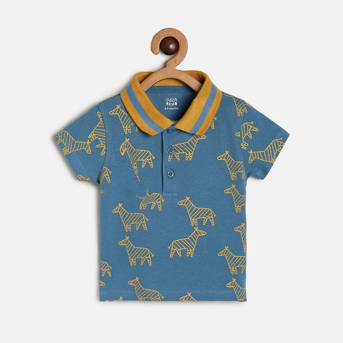     			MINI KLUB Pack of 1 Baby Boys Cotton Polo T-Shirt ( Blue )