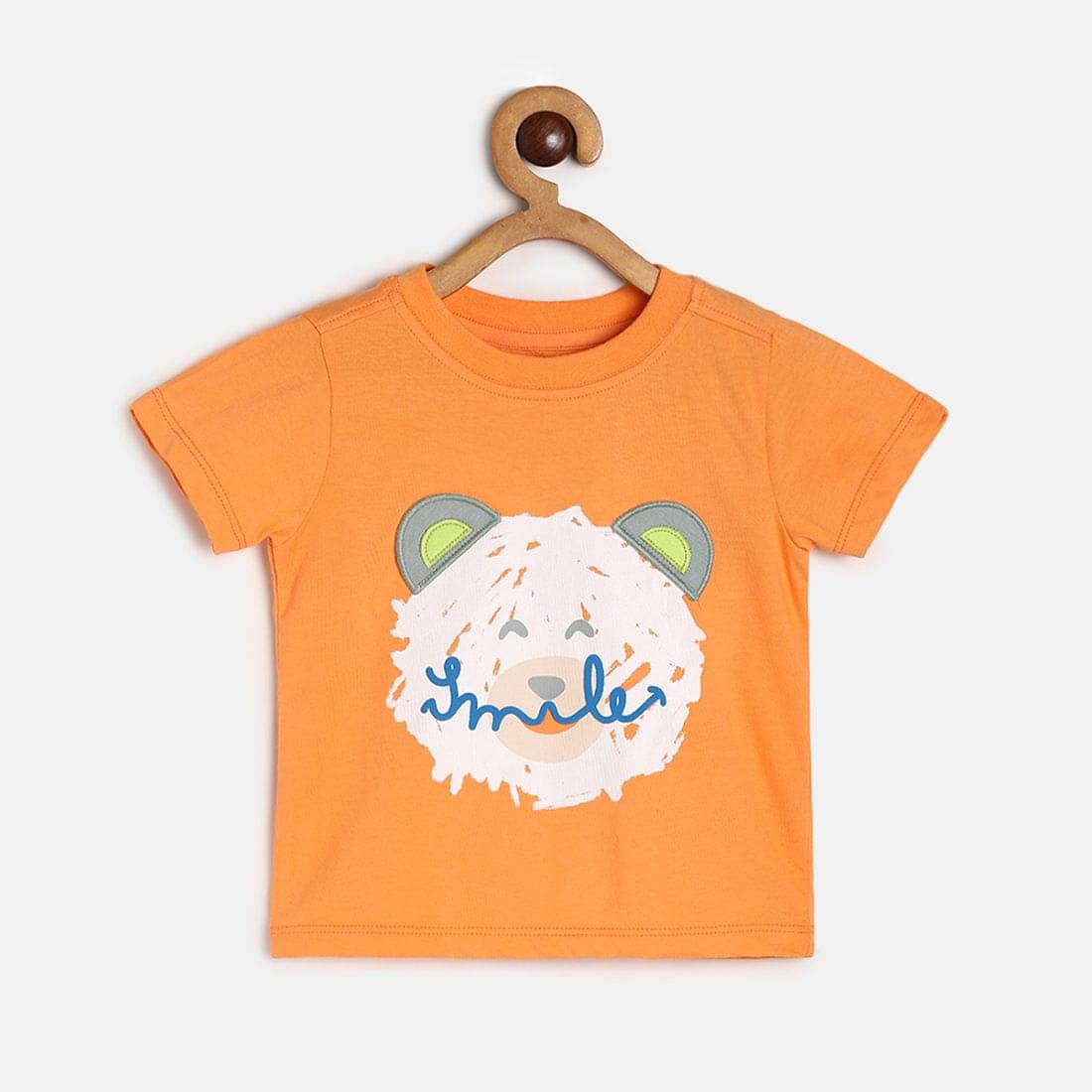     			MINI KLUB Pack of 1 Baby Boys Cotton T-Shirt ( Orange )