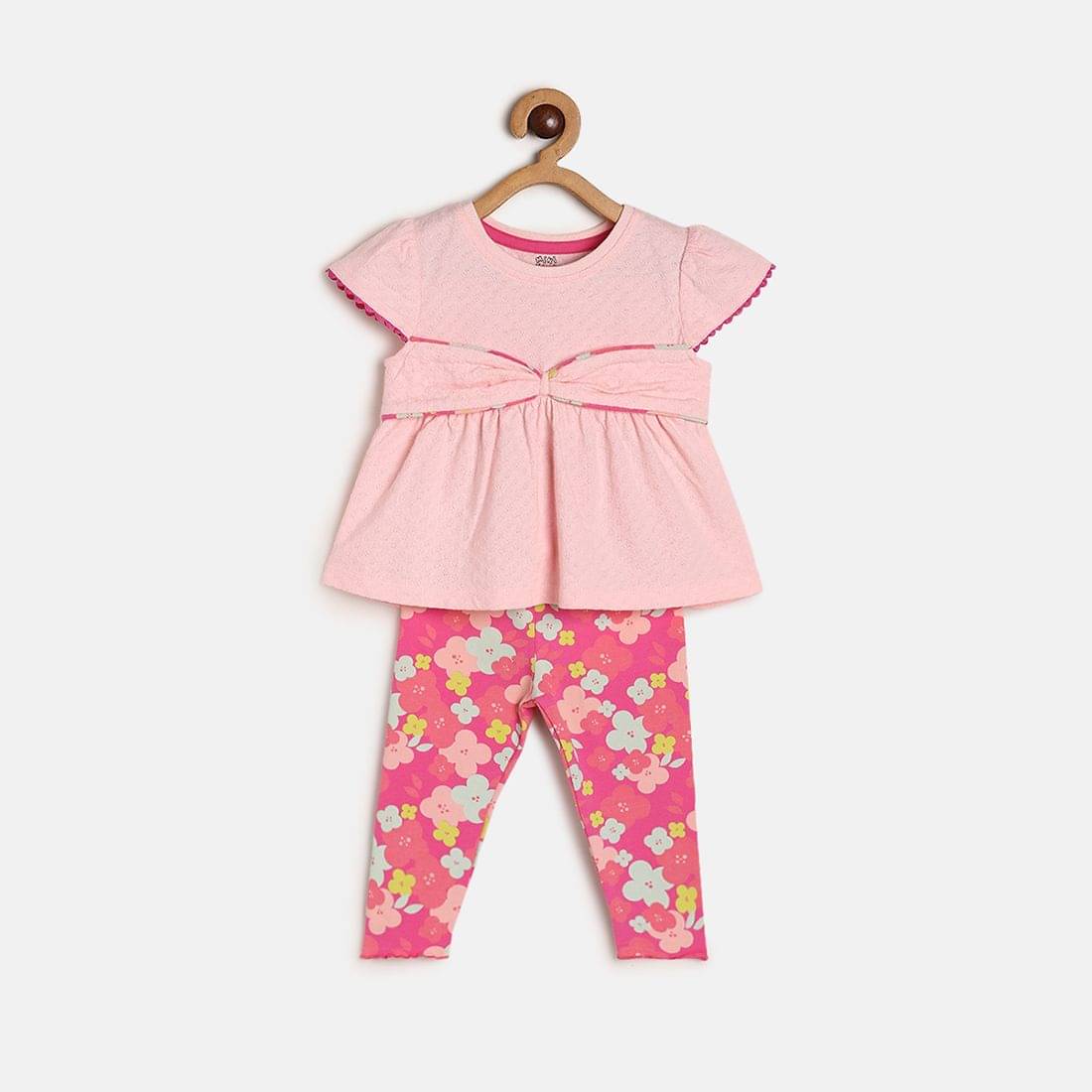     			MINI KLUB Pack of 1 Baby Girls Cotton Top & Trouser ( Pink )