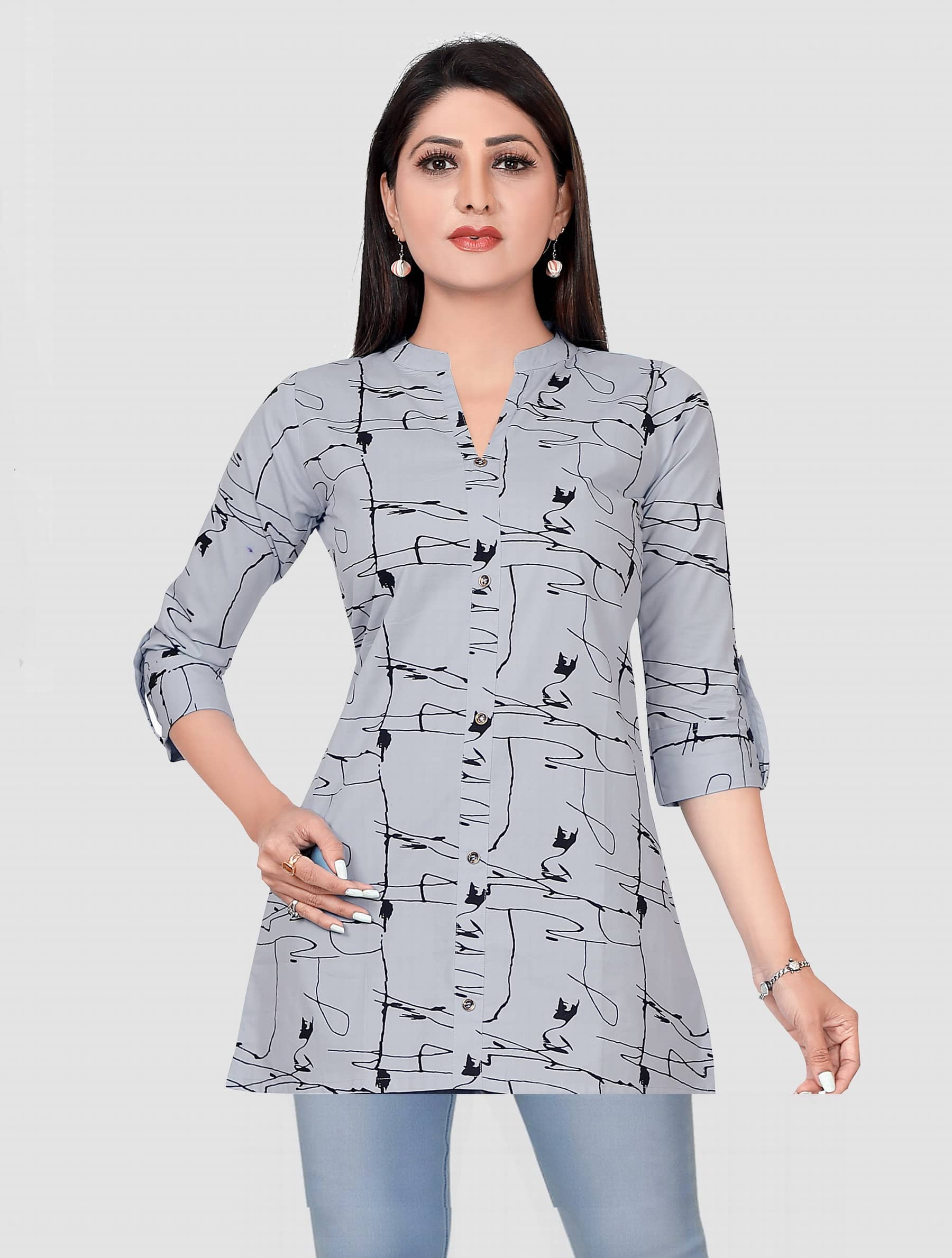 Meher Impex Women's Cotton Blend Tunic ( Mustard )