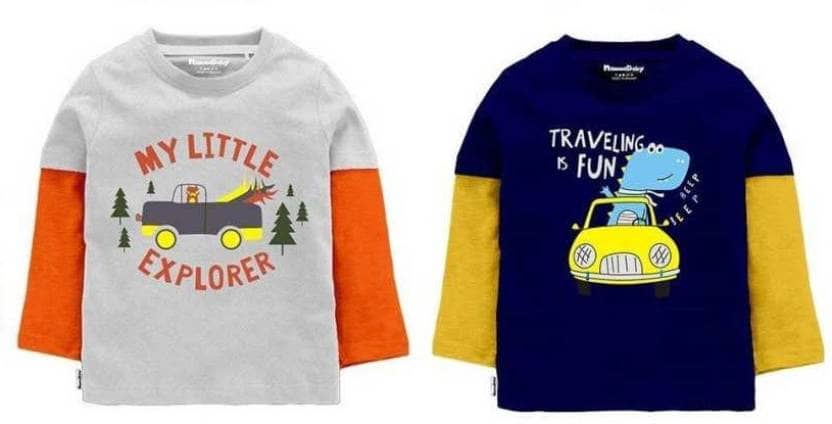 NammaBaby Pack of 1 Boys Cotton T-Shirt ( Gray )