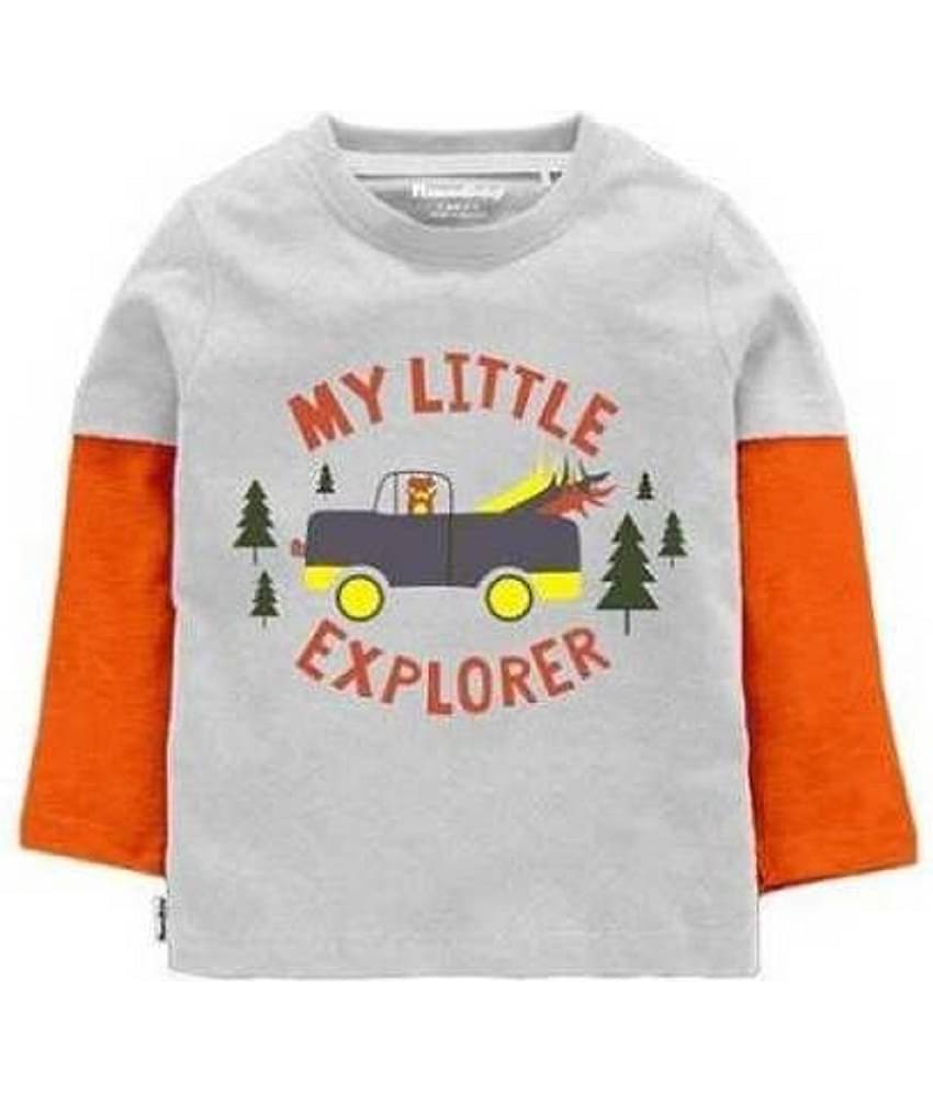 NammaBaby Pack of 1 Boys Cotton T-Shirt ( Gray )