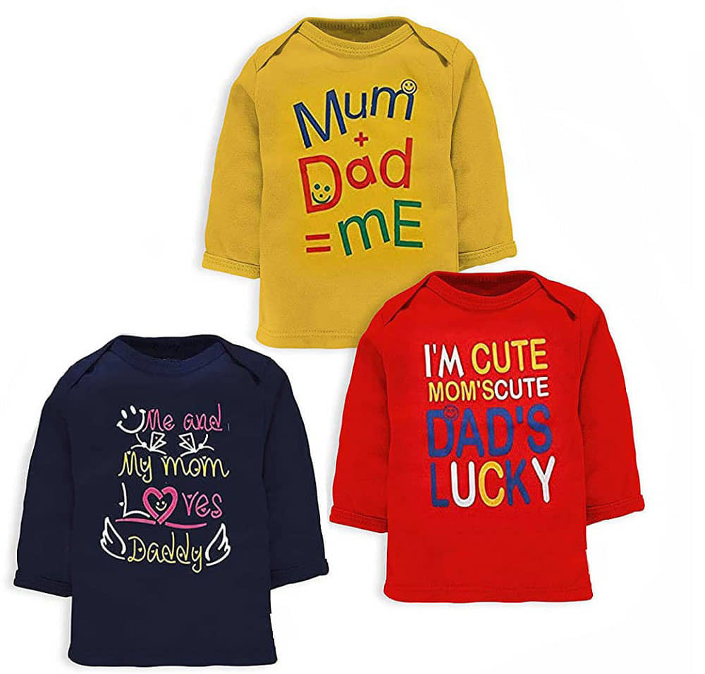 NammaBaby Pack of 3 Baby Boys Cotton T-Shirt ( Multi )