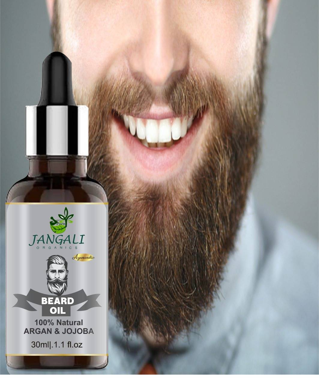 PURE JANGALI organics Beard Growth Oil- For Stimulating fast Beard Growth Hair Oil 30ml PURE JANGALI organics Beard Growth Oil- For Stimulating fast Beard Growth Hair Oil 30ml
