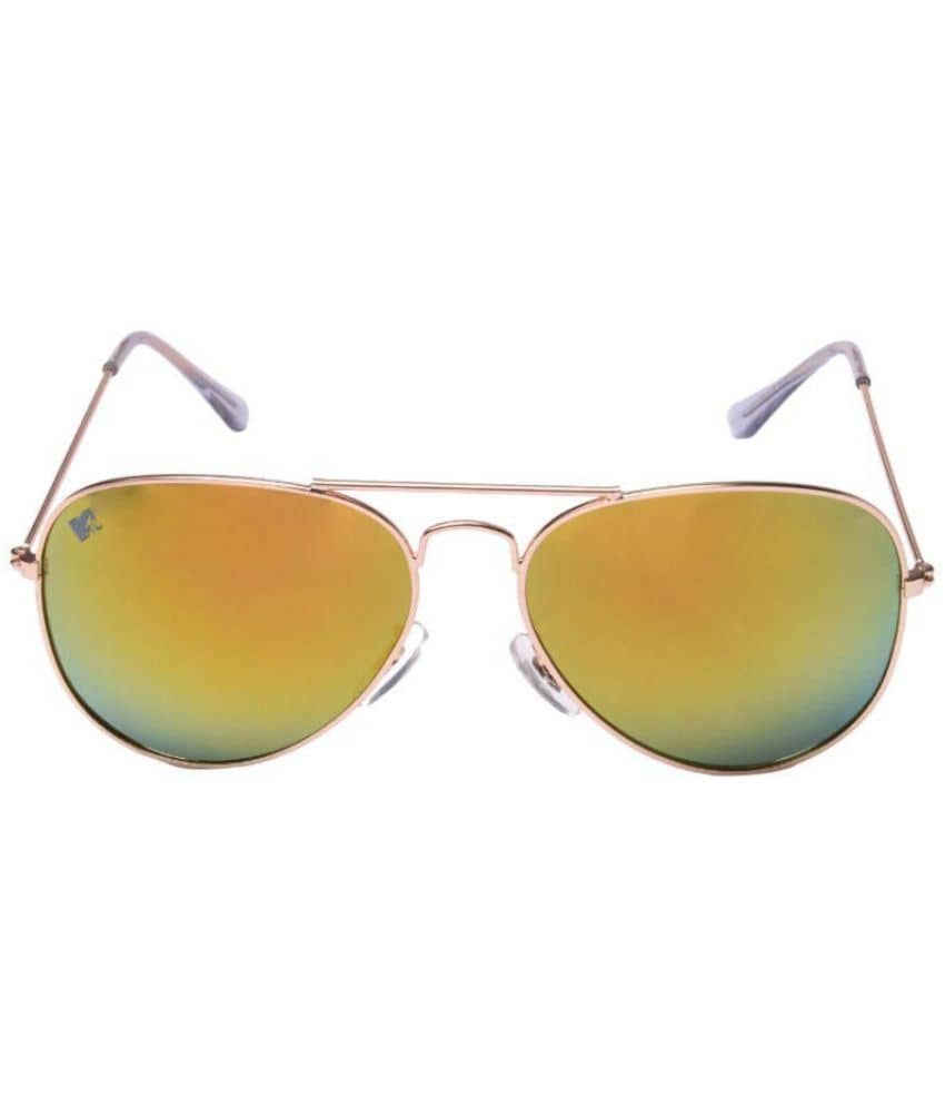 Roadies - Gold Pilot Sunglasses ( Pack of 1 ) - Sunglasses | Buy online on ZillyBuy