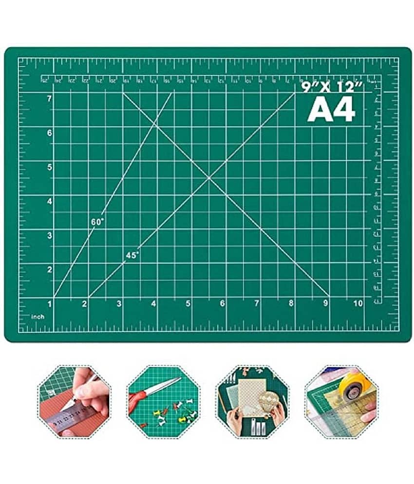 SHB A4 mat 12 x 18 double side printed with inch grids and different angles which will greatly help the cutting mat - Stationery | Buy online on ZillyBuy