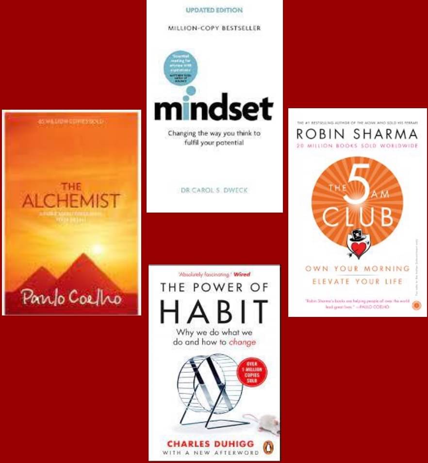 The Alchemist + 5 Am Club + The Power of Habits + Mindset The Alchemist + 5 Am Club + The Power of Habits + Mindset