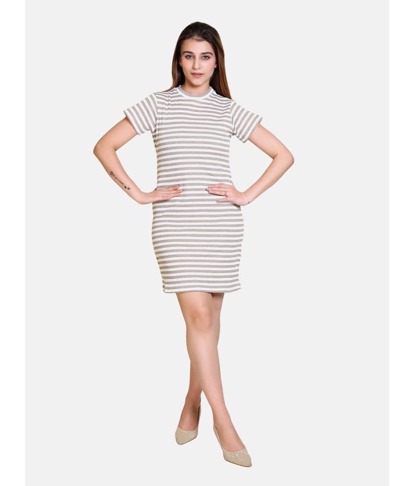 Bombay Velvet - Multi Color Cotton Blend Women's T-shirt Dress ( Pack of 1 )
