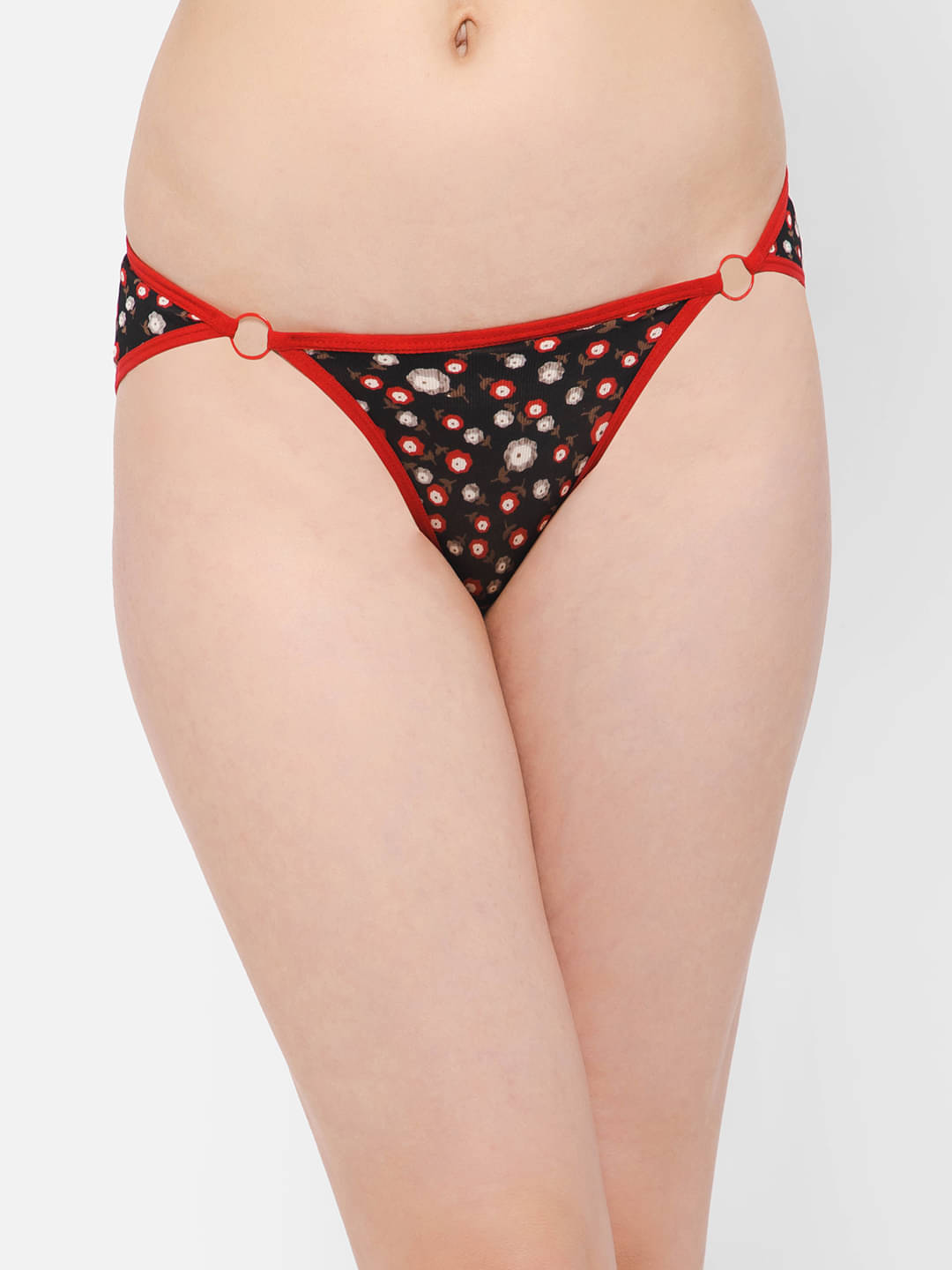 Clovia Net/Mesh Printed Women's No Panty Line ( Black ) Clovia Net/Mesh Printed Women's No Panty Line ( Black )