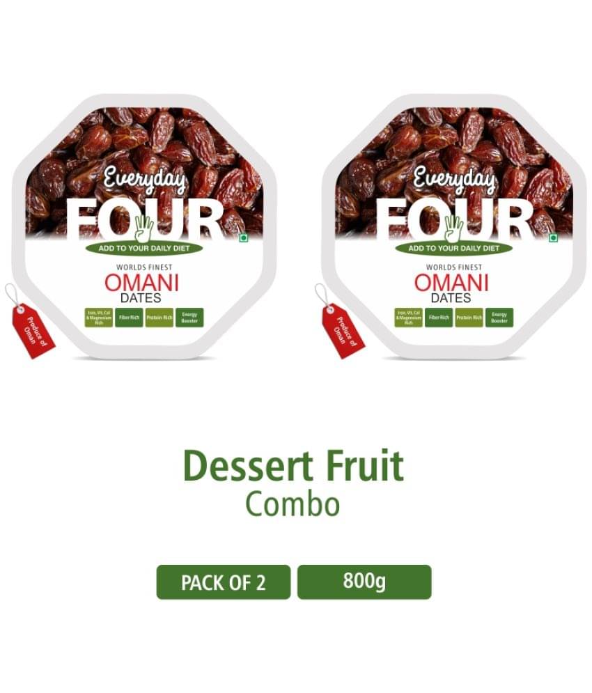     			Everyday Four Omani Dates( Khajoor) 800g | Combo Pack 400 x 2 |