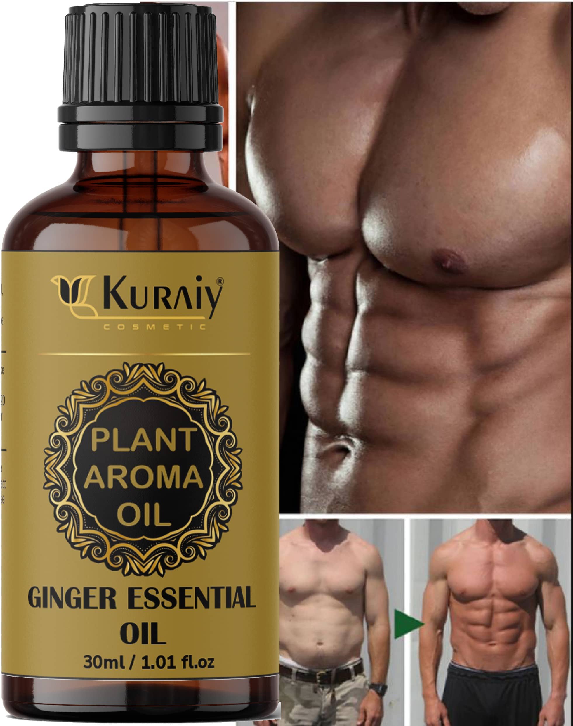 KURAIY Plant Aroma Ginger Essential Oil, 30ml (Pack Of 1)
