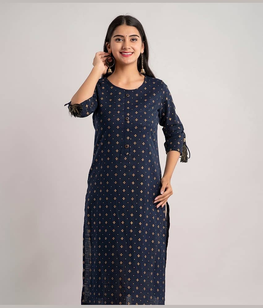 MAUKA - Blue Rayon Women's Straight Kurti ( Pack of 1 ) - Kurtis, Tunics | Buy online on ZillyBuy