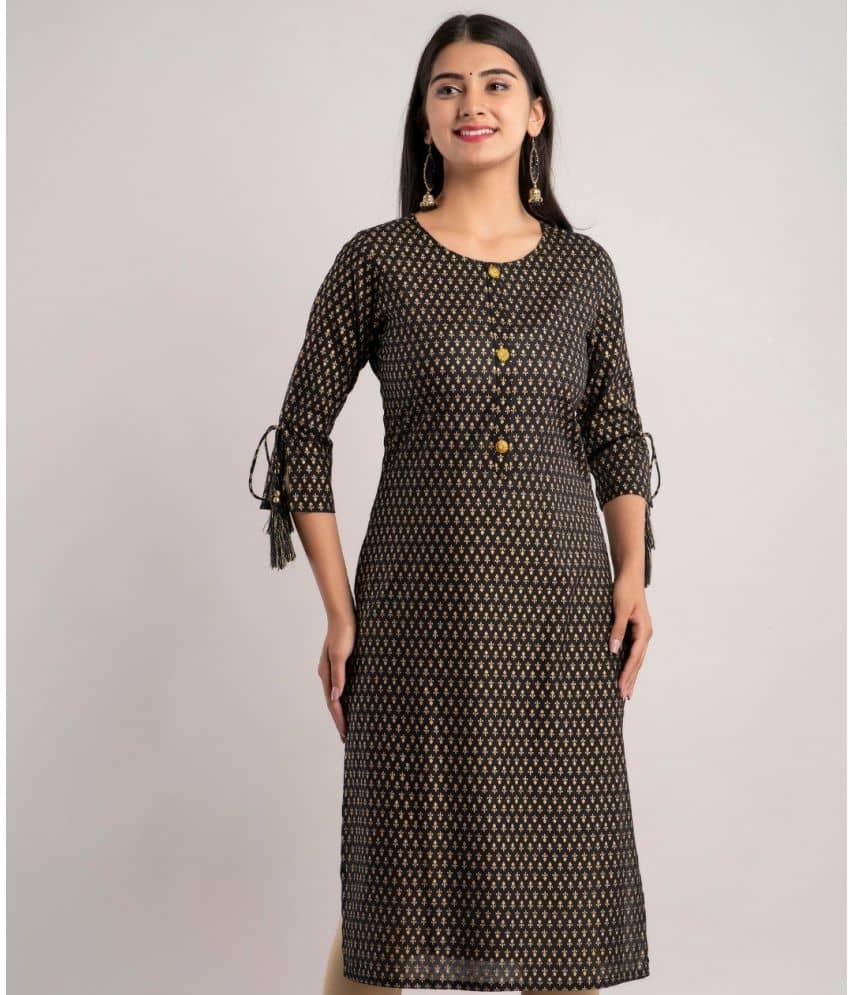 MAUKA - Brown Rayon Women's Straight Kurti ( Pack of 1 ) - Kurtis, Tunics | Buy online on ZillyBuy