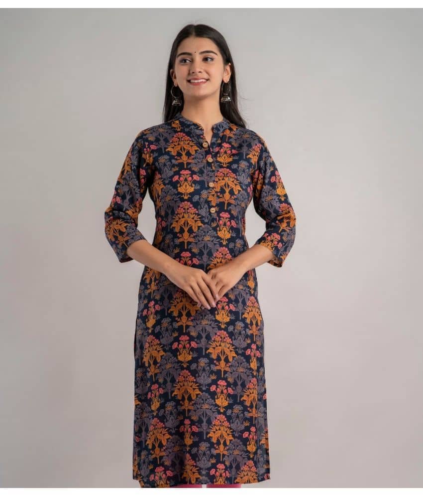MAUKA - Multicolor Rayon Women's Straight Kurti ( Pack of 1 ) - Kurtis, Tunics | Buy online on ZillyBuy