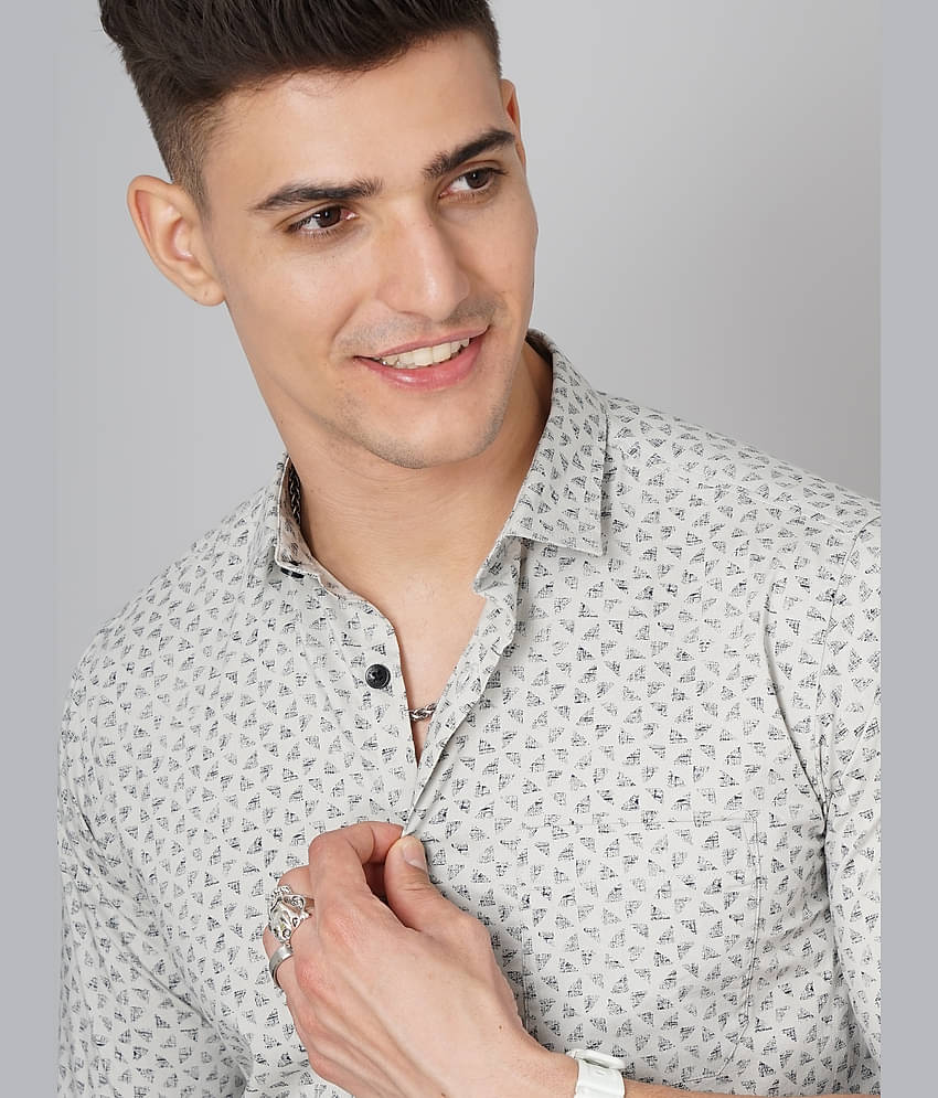 Paul Street - Grey 100% Cotton Slim Fit Men's Casual Shirt ( Pack of 1 )