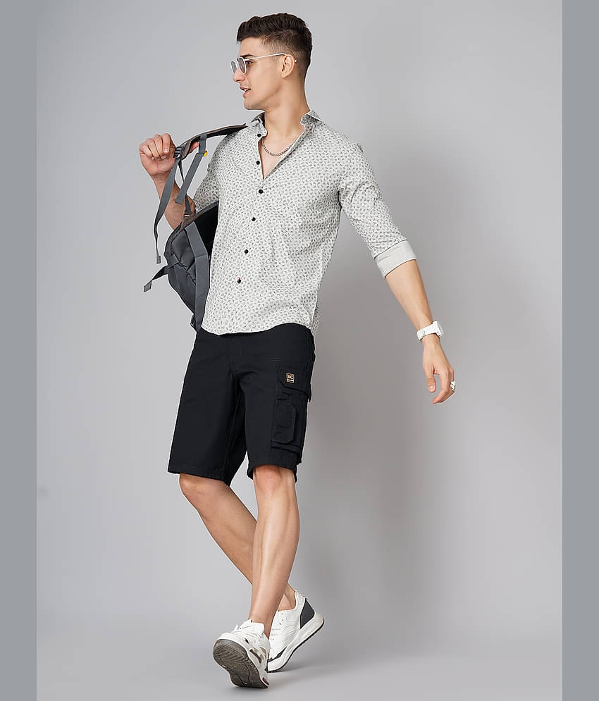 Paul Street - Grey 100% Cotton Slim Fit Men's Casual Shirt ( Pack of 1 )